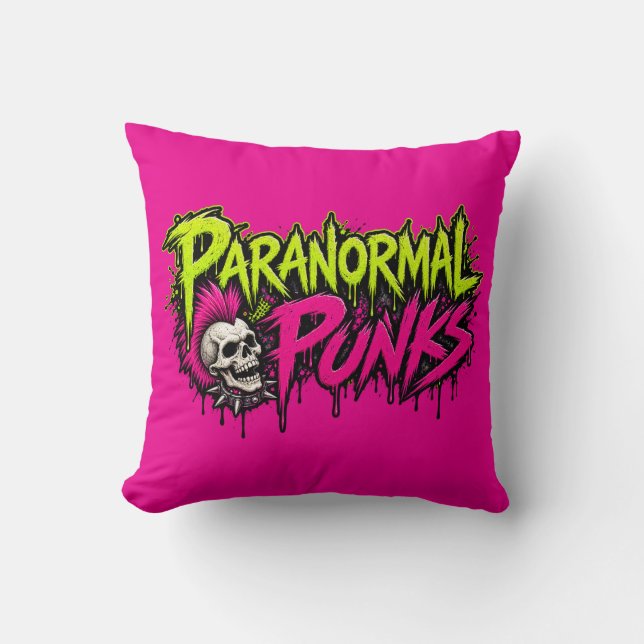 Almofada Paranormal Punks - Rosa (Frente)