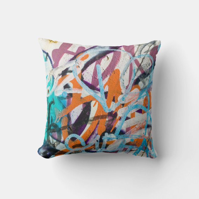 Almofada Parede de concreto, textura granulada. (Frente)