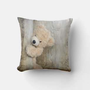Almofada Parede de Madeira Rústica De Urso Bastante Enchid