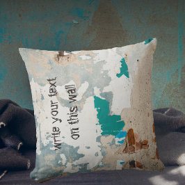 Almofada Parede de tijolos pintada de estilo literal