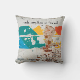 Almofada Parede pintada antiga com grafite