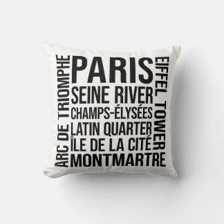 Almofada Paris, França, Marcas Tipografia, Arte Palavra