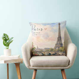 Almofada Paris França Torre Eiffel rio Sena