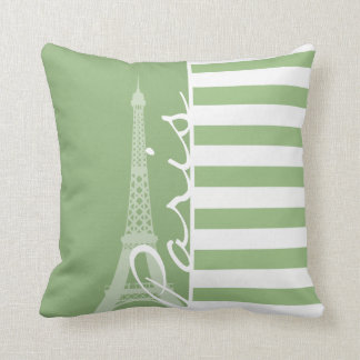 Almofada Paris; Laurel Green Horizontal Stripes