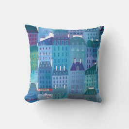 Almofada Paris na pintura de paisagem urbana moderna na Pri