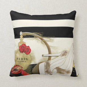 Almofada Paris Parfum Perfume Rosas Heels & Lipstick