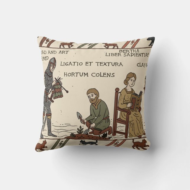 Almofada paródia da tapeçaria de bayeux (Verso)