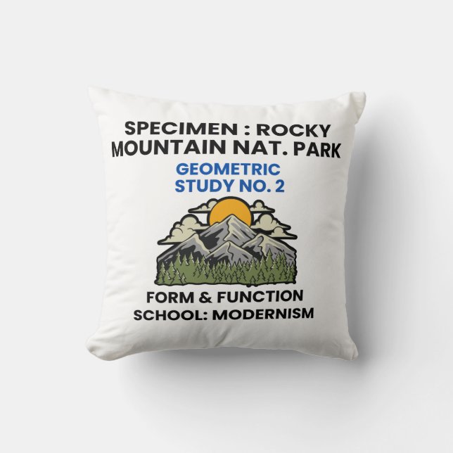 Almofada Parque Nacional das Montanhas Rochosas Espécime Re (Frente)