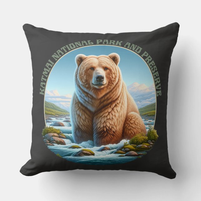 Almofada Parque Nacional e Reserva de Katmai (Frente)