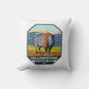 Almofada Parque Nacional Yellowstone North American Bison