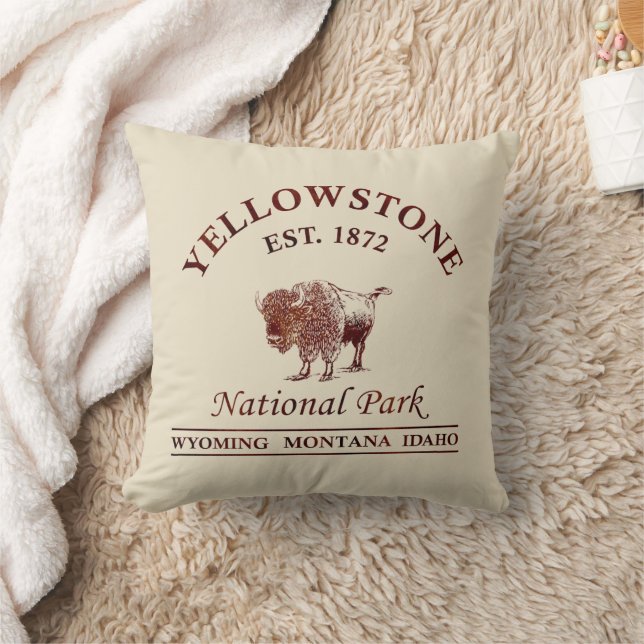 Almofada Parque Nacional Yellowstone Vintage (Cobertor)