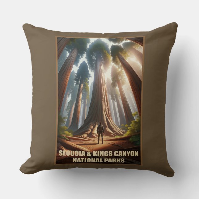 Almofada Parques Nacionais do Sequoia & Kings Canyon (Frente)