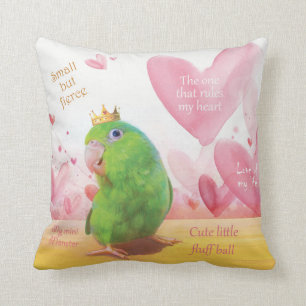 Almofada Parrotlet, rei do meu coração