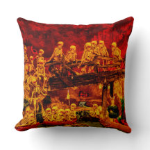 Partido de esqueleto no vintage feliz de Helltown