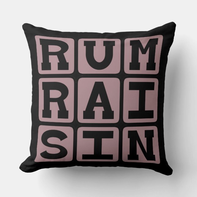Almofada Passa de Uva com Rum, Sabor de Sorvete (Frente)