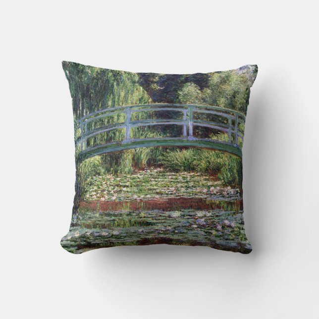 Almofada Passadiço japonês de Monet e a piscina do lírio de (Frente)
