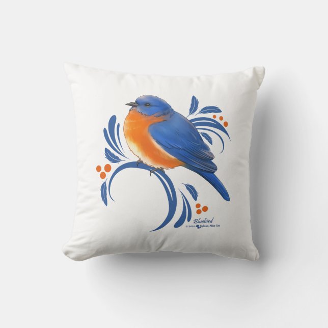 Almofada Pássaro Azul (Frente)