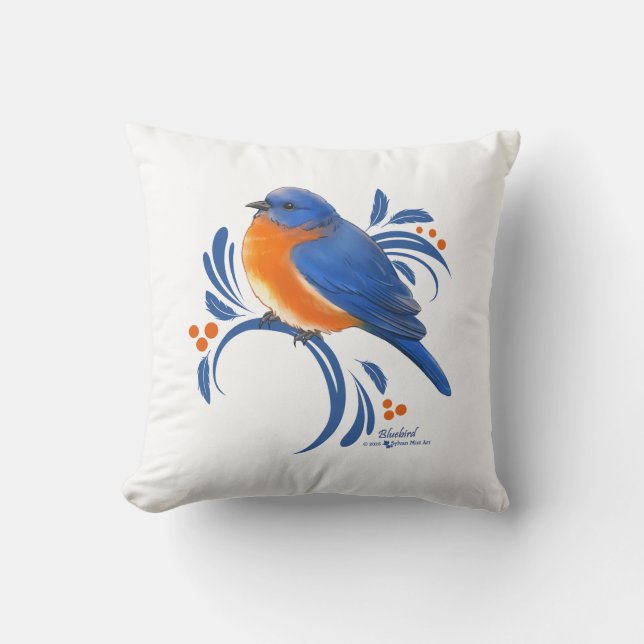 Almofada Pássaro azul (Frente)