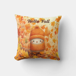 Almofada Pássaro de outono bonito vestido para outono