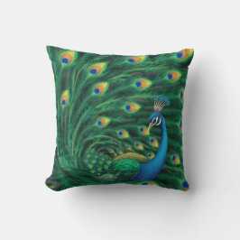 Almofada Passaro Pavão Azul