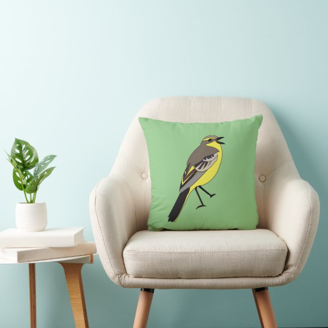 Almofada Pássaro Selvagem Yellow Bird (Cadeira)
