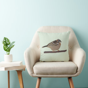 Almofada Pássaro Sparrow branco
