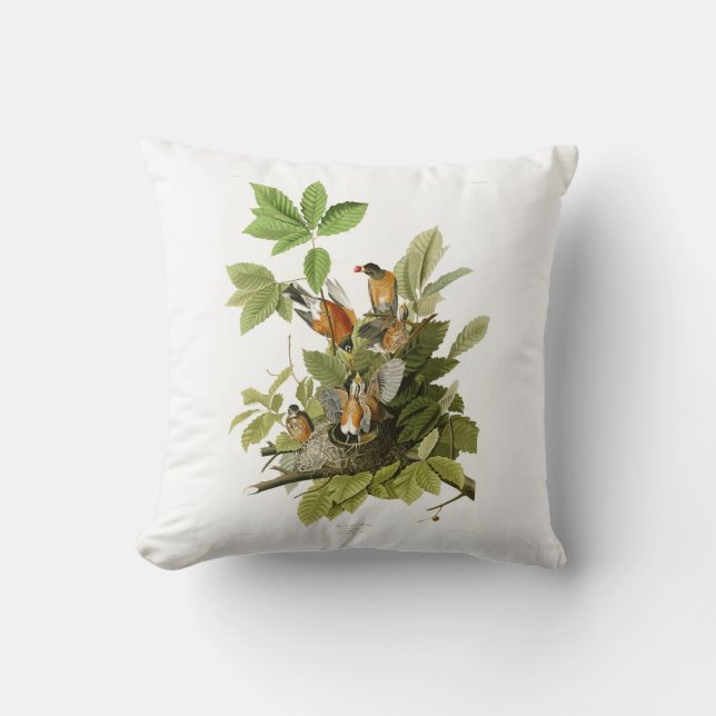 Almofada Pássaros americanos de John James Audubon do pisco (Frente)