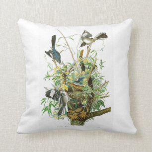 Almofada Pássaros de zombaria de John James Audubon do