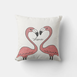 Almofada Pássaros Flamingo Rosa-Casais Engraçados Amante