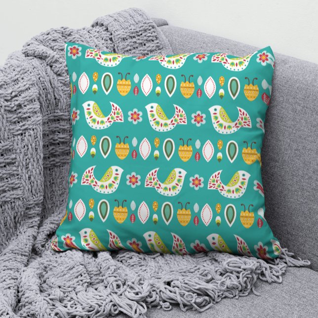 Almofada Pássaros Folclóricos (Criador carregado)