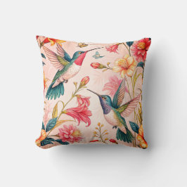 Almofada Pássaros Humming na Natureza