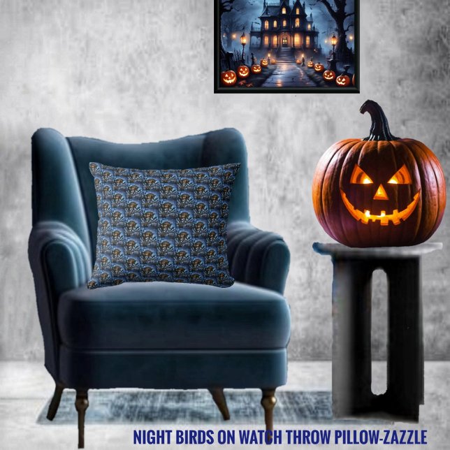 Almofada Pássaros Noturnos Em Observação (Criador carregado)