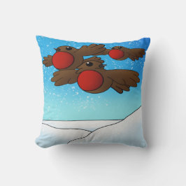 Almofada Pássaros Robin do Natal