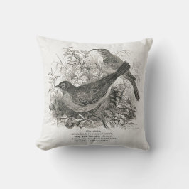 Almofada Pássaros vegetais adoram este travesseiro de fazen