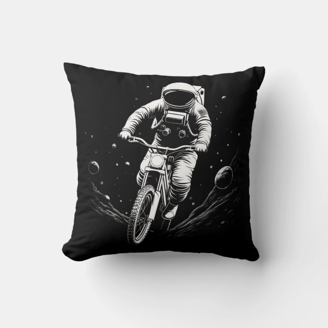 Almofada Passeio de Bicicleta do Astronauta Cósmico Aventur (Frente)