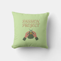 Passion Project Hand-Knit Graphic Pillow | Craft