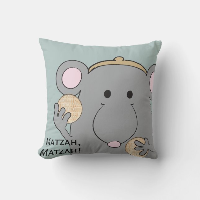 Almofada Passover 16/16" Travesseiro "Matzah, Matzah!" (Frente)