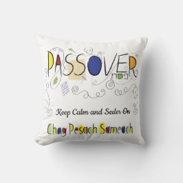 Almofada Passover 16 x 16 Travesseiro decorativo Chag Samea