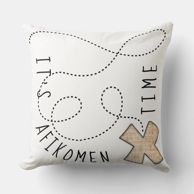 Almofada Passover 20 x 20 Travesseiro Hora do Afikomen (Frente)