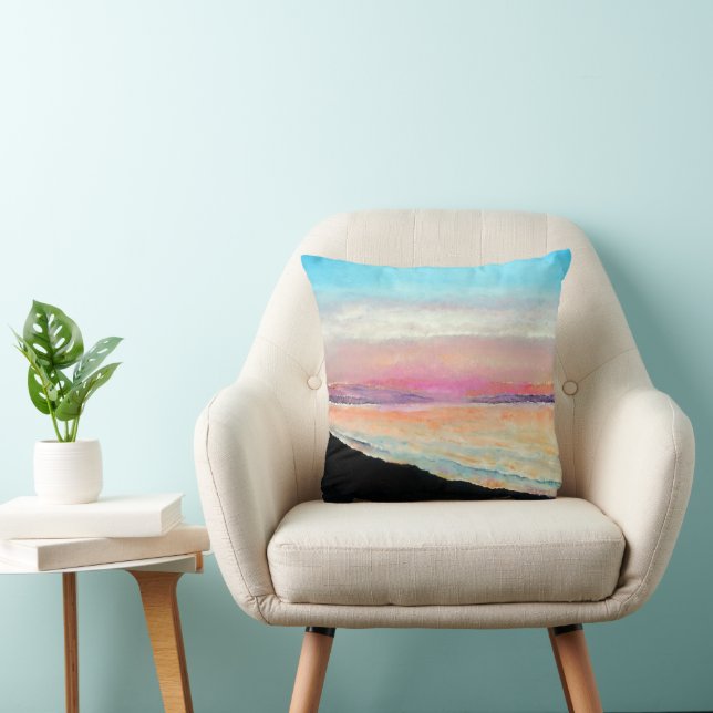 Almofada Pastéis Sunset Beach Art (Cadeira)