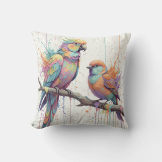 Almofada Pastel birds Throw Cushion