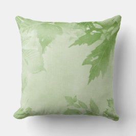 ALMOFADA PASTEL CAIR FOLHAS VERDES