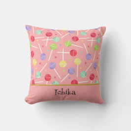 Almofada Pastel Candy Lollipop Patterned Pink