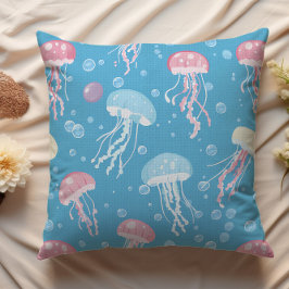 Almofada Pastel colors jellyfish pattern