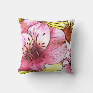Almofada Pastel de Flor Hibiscus