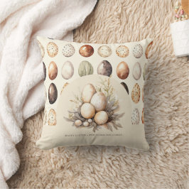 Almofada Pastel Easter Eggs Design in Cream & Brown Tones