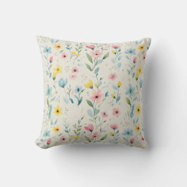 Almofada pastel garden watercolor florals