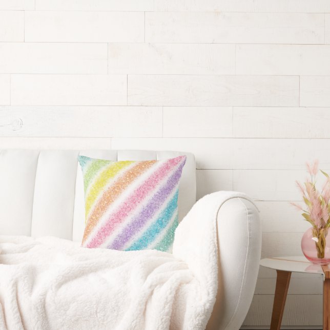 Almofada Pastel Glitter Rainbow (Sofá)