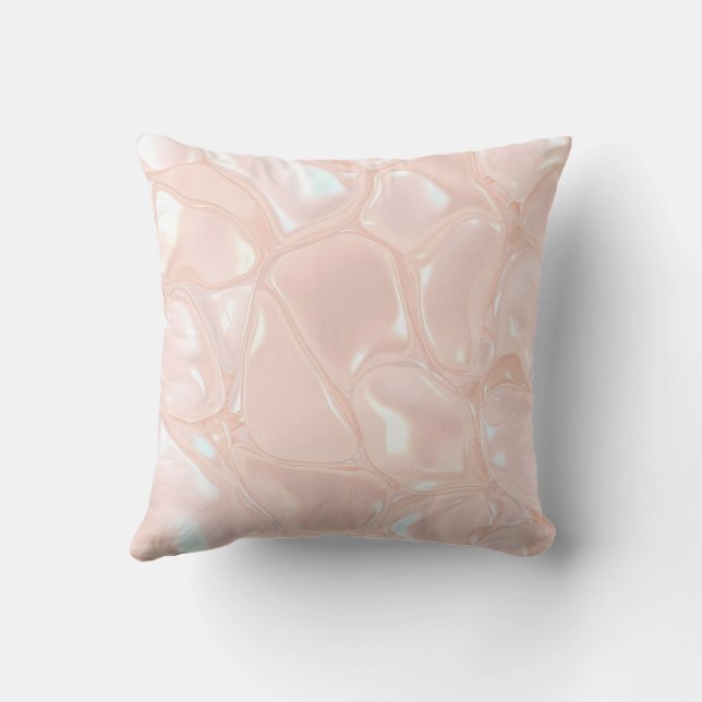 Almofada Pastel Gloss Liquid Slime Throw Pillow (Verso)