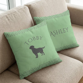 Almofada Pastel Green Labrador Retriever Custom Matching